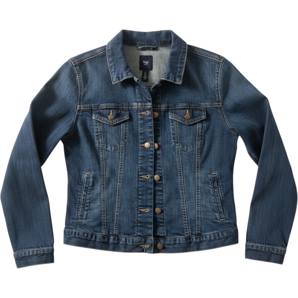 Gap 1969 Womens Medium Wash Denim Trucker Jacket Blue Size Small S